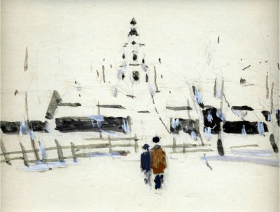 "Белый снег." к.м. 17х25,5  1963