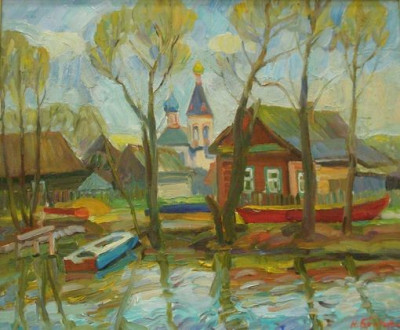 "Весна в Переславле". 2009 х.м. 50х60