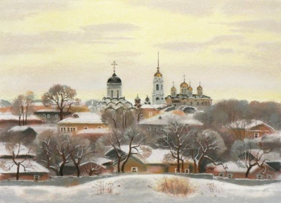Зима во Владимире. 2010. Бумага пастель. 42х59