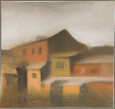 "Двор". 2001. бумага, пастель