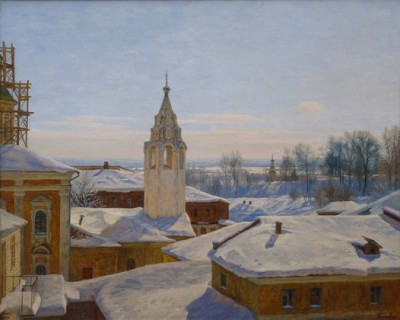 "Большая зима во Владимире". 2011. Холст,масло. 80х100