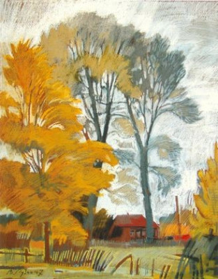 "Осень в Кадыеве". 2007. Бум. пастель. 50х40