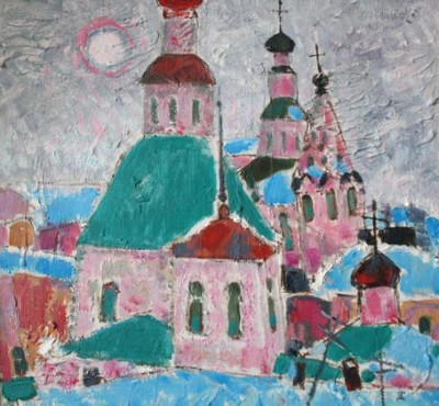 "На Спасской."2010. Х.,м. 60х65