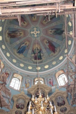 Реставрация росписи купола собора Михаила Архангела. Город Орел.