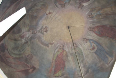 Реставрация росписи купола Свято-троицкой церкви город Орел.